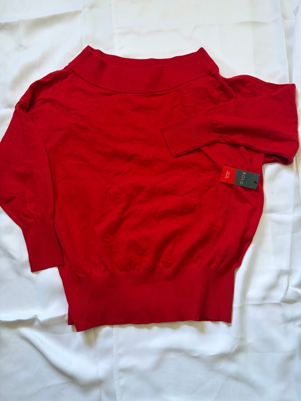 BOLD elements Bright Red Cowl Neck Women's Sweater